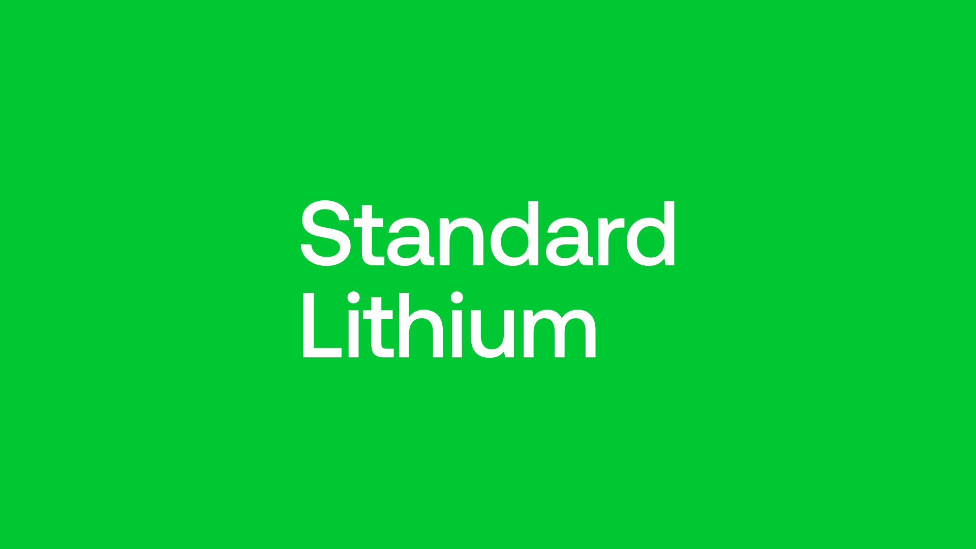 Standard Lithium (SLL) Direct Extraction with Multi Billion Partner